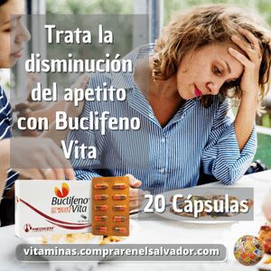 Buclifeno Vita 20 Cápsulas vitaminas.comprarenelsalvador