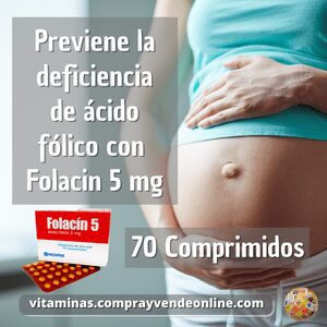 Folacin 5 mg 70 Comprimidos vitaminas.comprayvendeonline