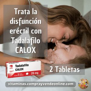 Tadalafil CALOX 20 mg Tabletas Recubiertas - Caja de 2